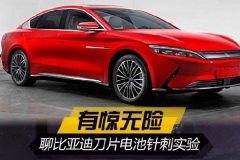 有惊无险 聊比亚迪刀片电池针刺实验