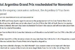 狂侃MotoGP：疫情当前，想看比赛最早要等到5月