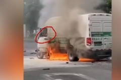事故惨烈！深圳一电动货车追尾起火致驾驶员身亡