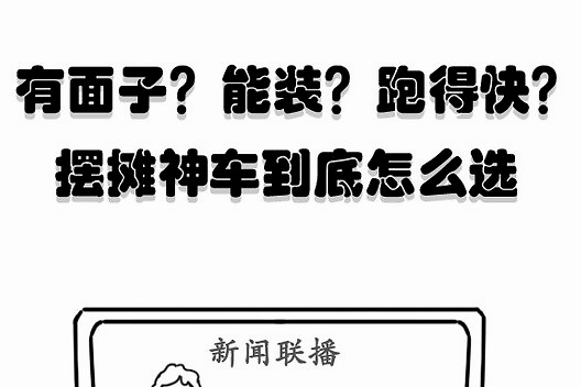 决定摆摊赚钱！哔哔熊会选哪辆车出摊呢？