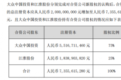 大众认购江淮大众45.2亿元新股权，将授予其4-5款纯电动车型