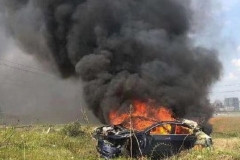 传特斯拉Model 3刹车失灵后碰撞起火