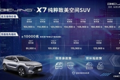 新车驾到｜BMFA平台加持让它事事全能!BEIJING-X7正式上市！10.49万元起售