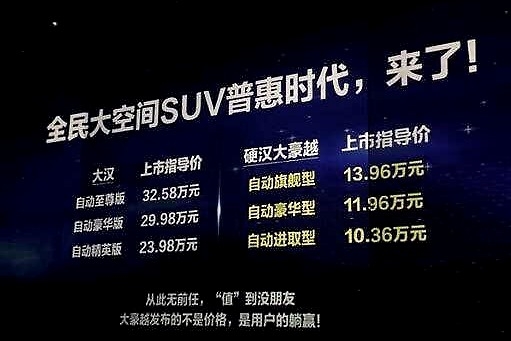 硬汉大豪越10.36万元起售，让全民躺赢大空间SUV