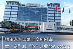 福田汽车回复上交所问询 重“商”减“负”营收469.66亿元 |汽车预言家