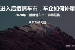 易车研究院：2020年“后疫情车市”洞察报告