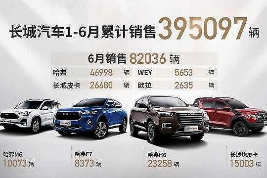 皮卡同比上涨48%！长城汽车上半年销量近40万辆