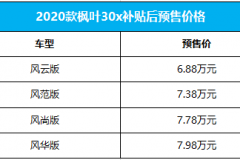 综合工况续航306km 枫叶30X将于7月11日正式上市