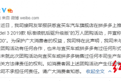 特斯拉声明：未与宜买车或拼多多就团购活动有任何合作