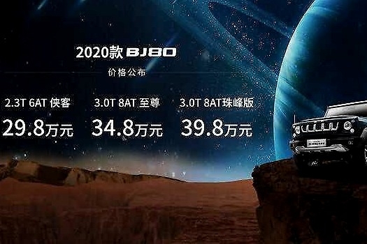 售价29.8-39.8万元 2020款BJ80携手中国第一辆火星车荣耀上市