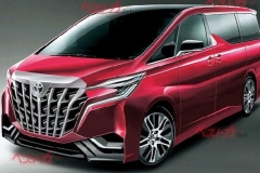 全新丰田埃尔法运动版渲染图 或明年4月上市/TNGA平台打造