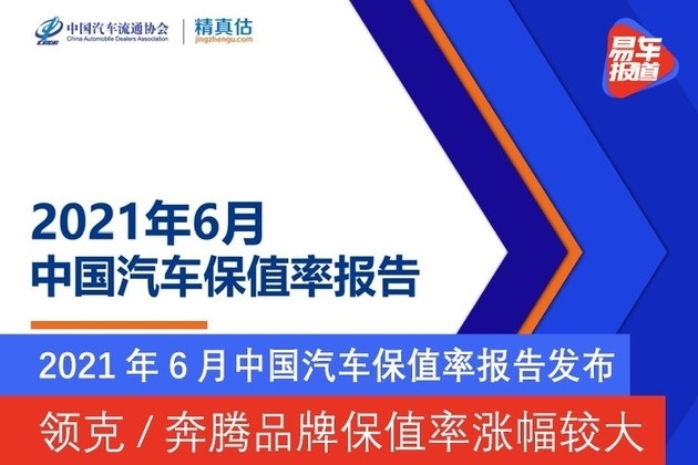 2021年6月中国汽车保值率报告 领克/奔腾品牌保值率涨幅较大