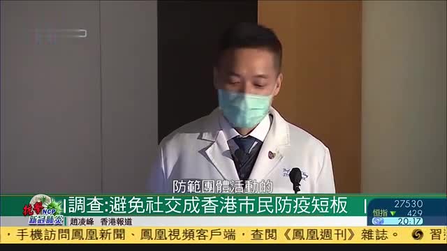 香港中文大学调查：不减少社交成香港市民防疫短板