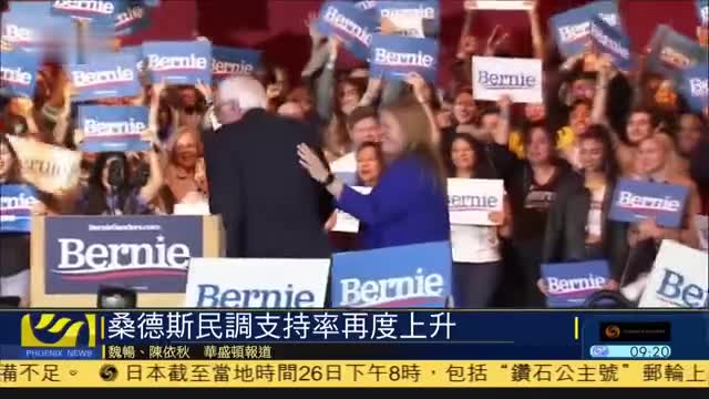 桑德斯民调支持率再度上升,领跑民主党初选