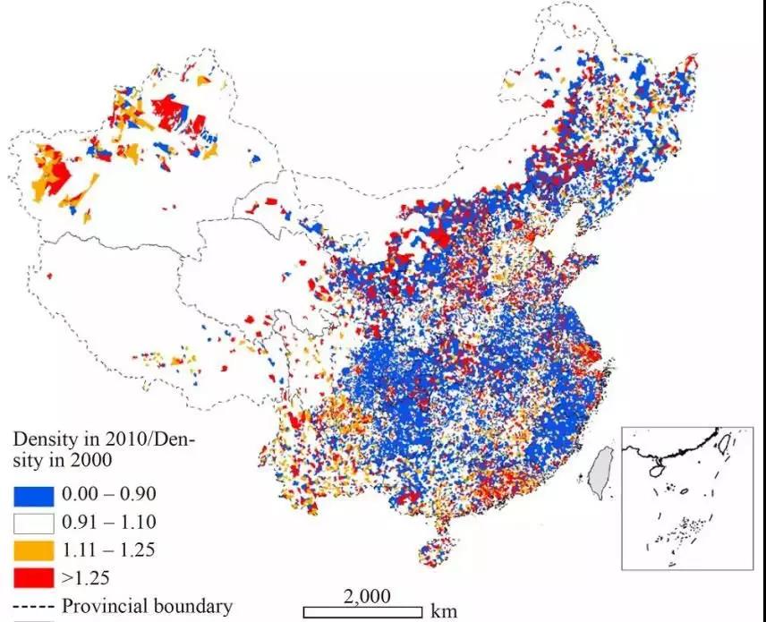 ctrl v,把我国第五次,第六次人口普查数据标注在地图上后,龙瀛意识到