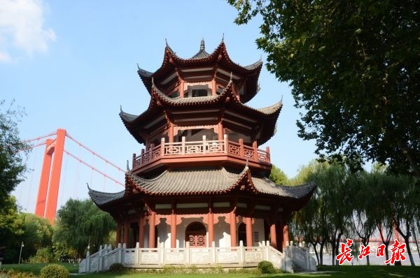 漢陽(yáng)江灘新地標(biāo)亮相 市民游客可登亭觀江(圖3)