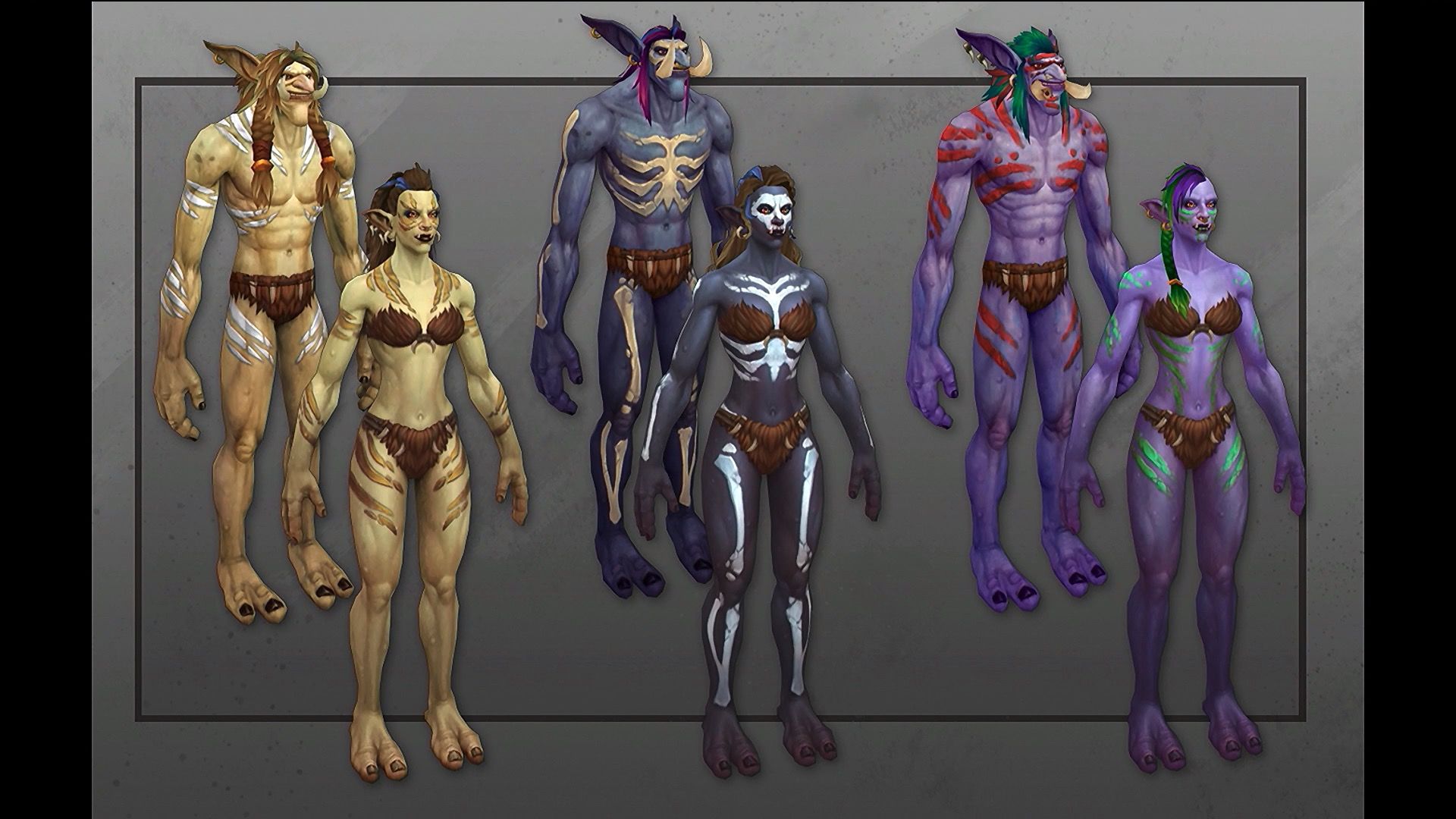 所有                    定义选项,这次展示了人类,食人妖,矮人,不死