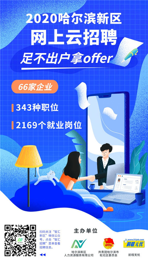 66家企业，2169个岗位！哈尔滨新区“云招聘”活动进行中