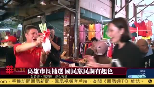 台湾高雄市长补选,国民党民调有起色
