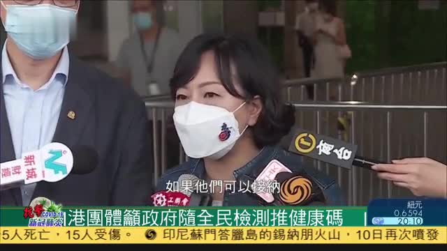 香港团体呼吁政府落实全民检测后推健康码