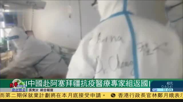 中国赴阿塞拜疆抗疫医疗专家组返国