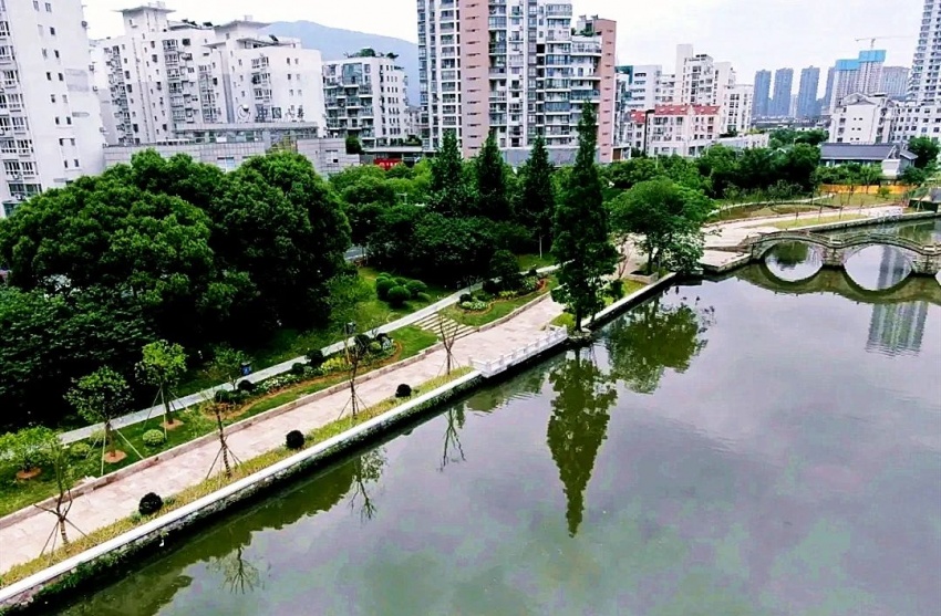 黄岩官河古道工程推进!五洞桥公园开园了!
