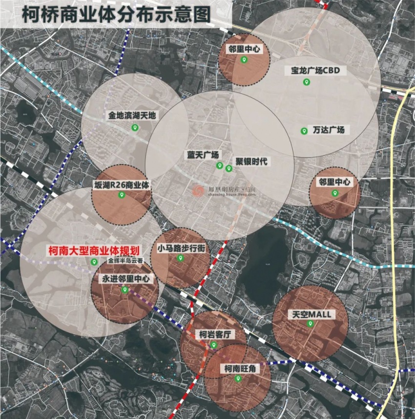 柯桥商圈分布图(仅供参考)