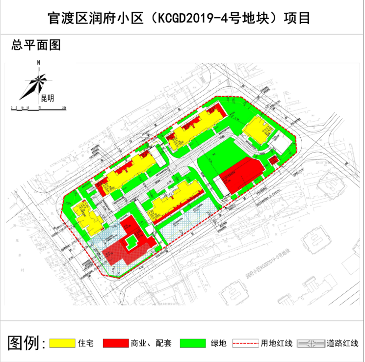 华润昆明润府一地块过规拟建6栋住宅1栋幼儿园