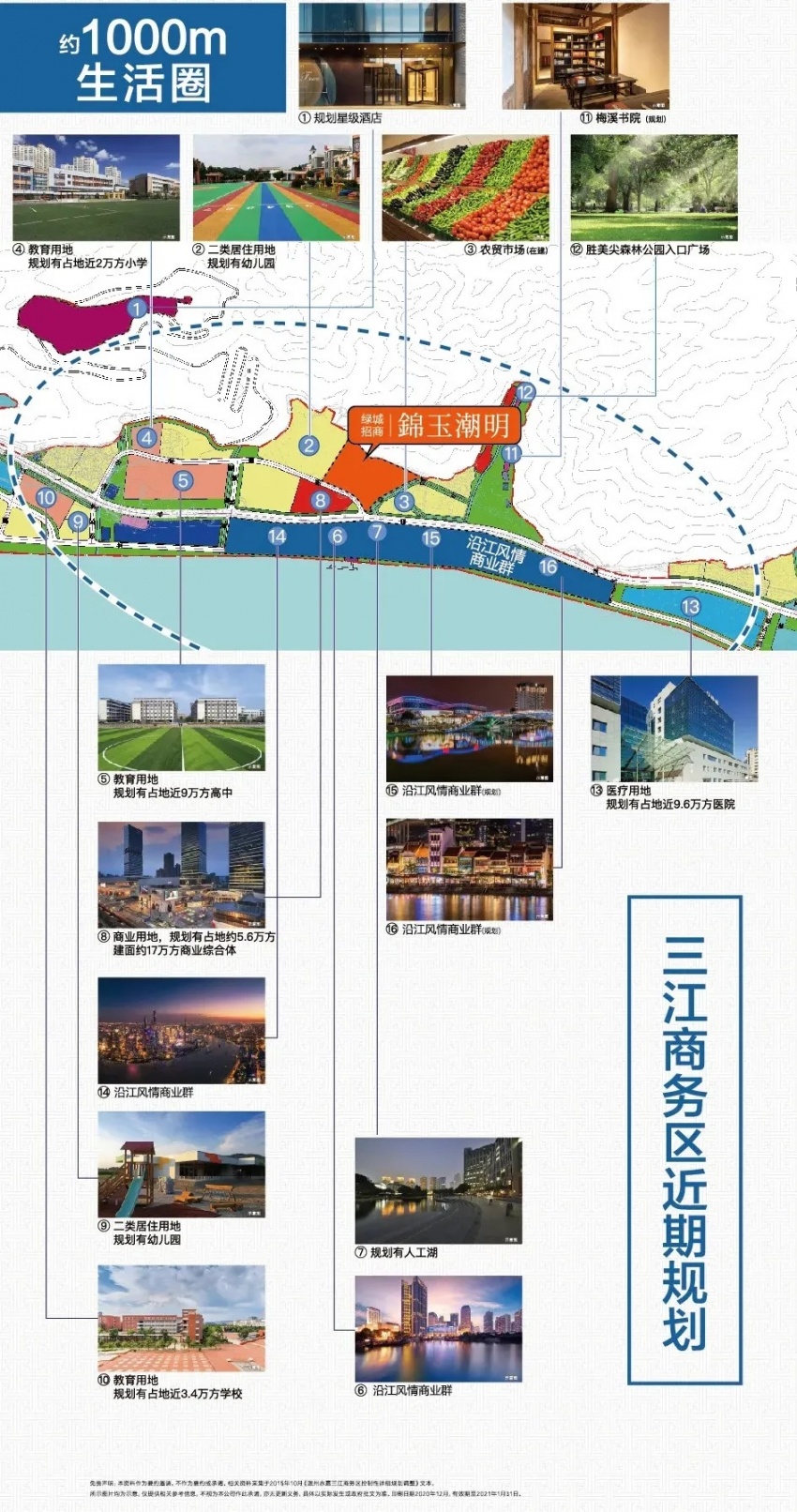 三江商务区近期规划/以实际为准目前,锦玉潮明的周边项目如三江