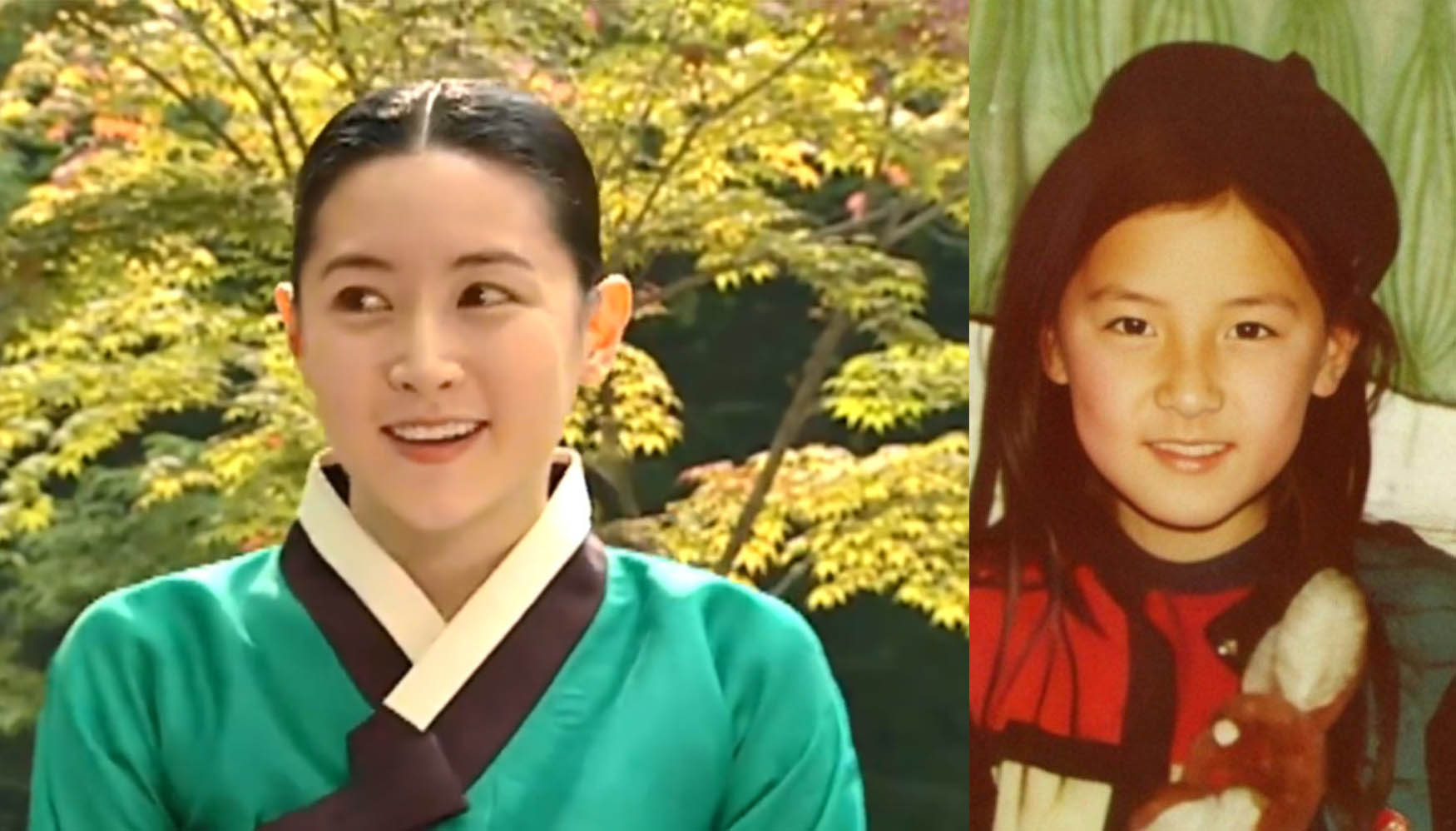 「熊猫娱乐」48岁李英爱晒童年旧照超“冻龄”，嘴角一抹微笑30年未变