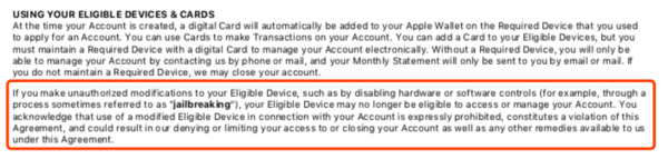 Apple Card使用细则公布：iPhone越狱用户无法使用-QQ1000资源网