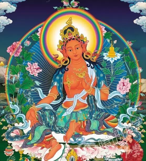 二十一尊度母礼赞-绿度母、唐卡、佛像、高清桌面