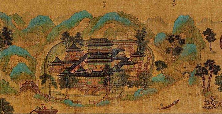 临《辋川图》(局部)