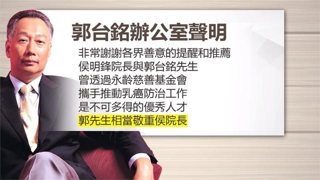任郭台铭副手?侯友宜说二哥侯明锋还是当医生好啦