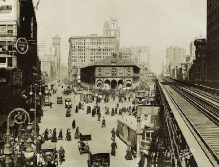 ▲1921年纽约街头一角