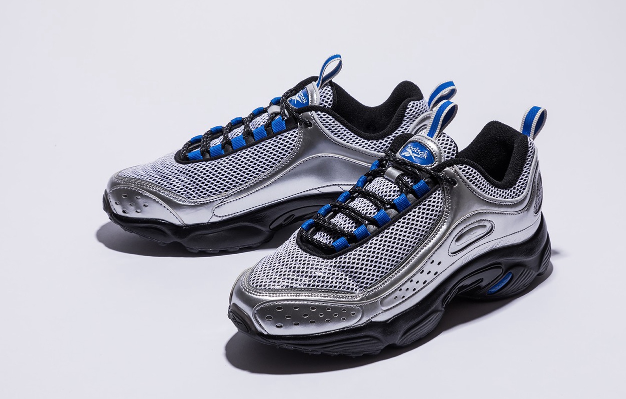 未来感十足的“液态银”！BlackEyePatch x Reebok(锐步) Classic DAYTONA DMX II即将发布！