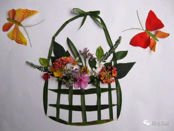 好玩│学做植物贴画折纸书签,从此不惧"幼儿园手工"