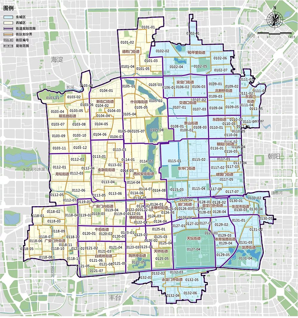街道街区划分示意图