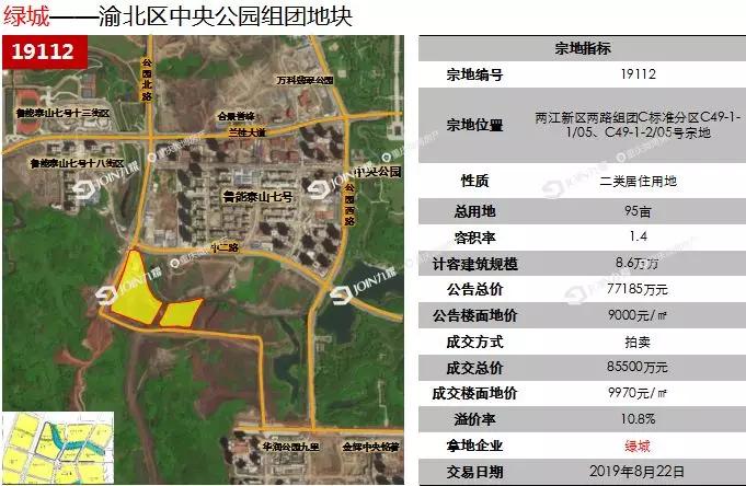 激烈中央公园楼面价再破万蔡家获得最高溢价率