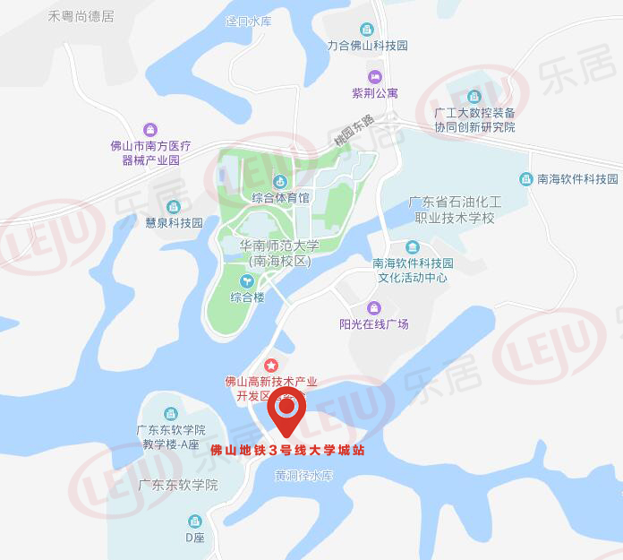 周边有华南师范大学南海校区,阳光在线广场,广东省石油化工职业技术