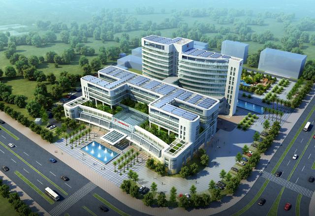 医疗建筑设计鸟瞰图
