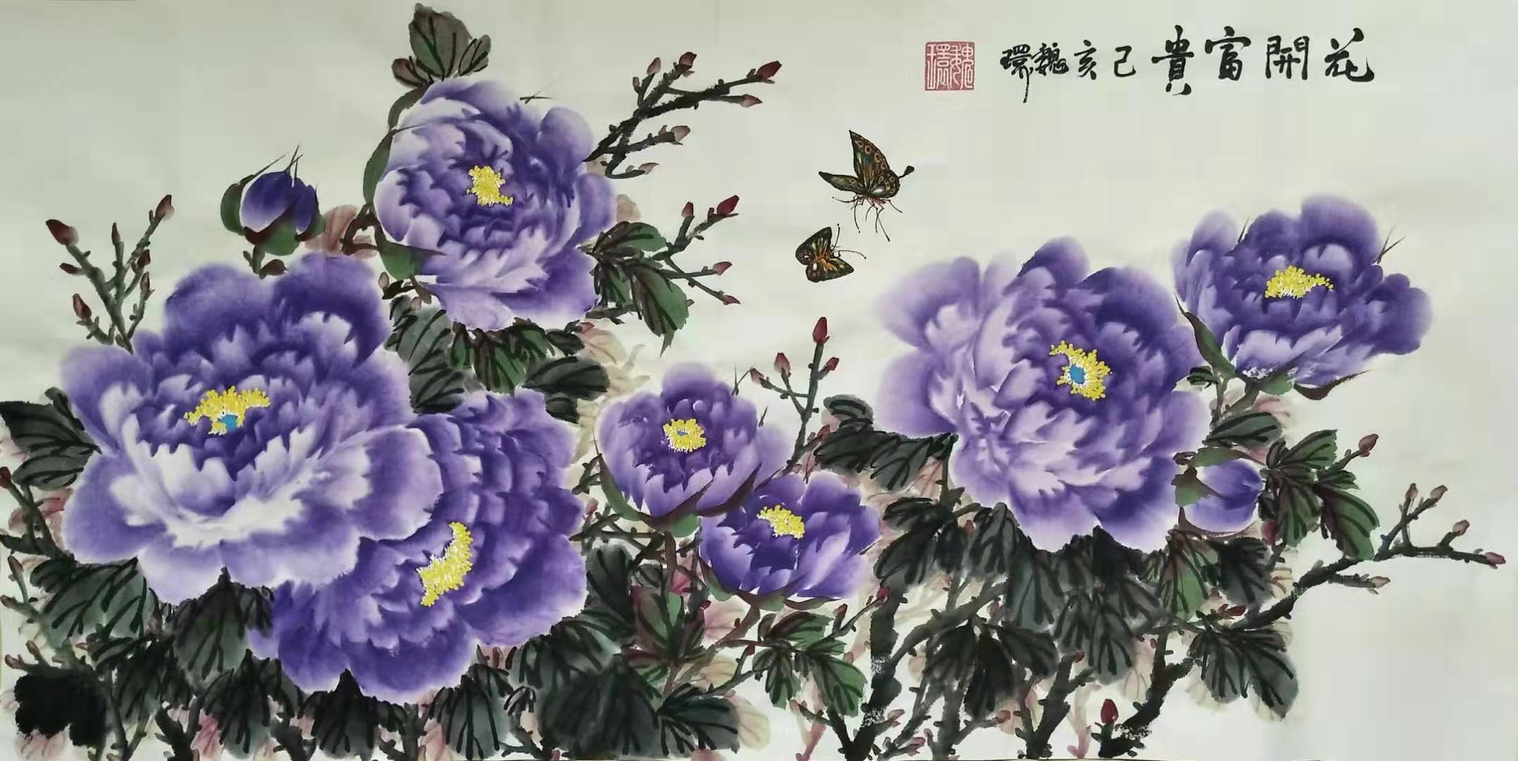 在她的笔下,能很好的将花鸟之间的魅力尽情地表现出来,励志名句,艺海