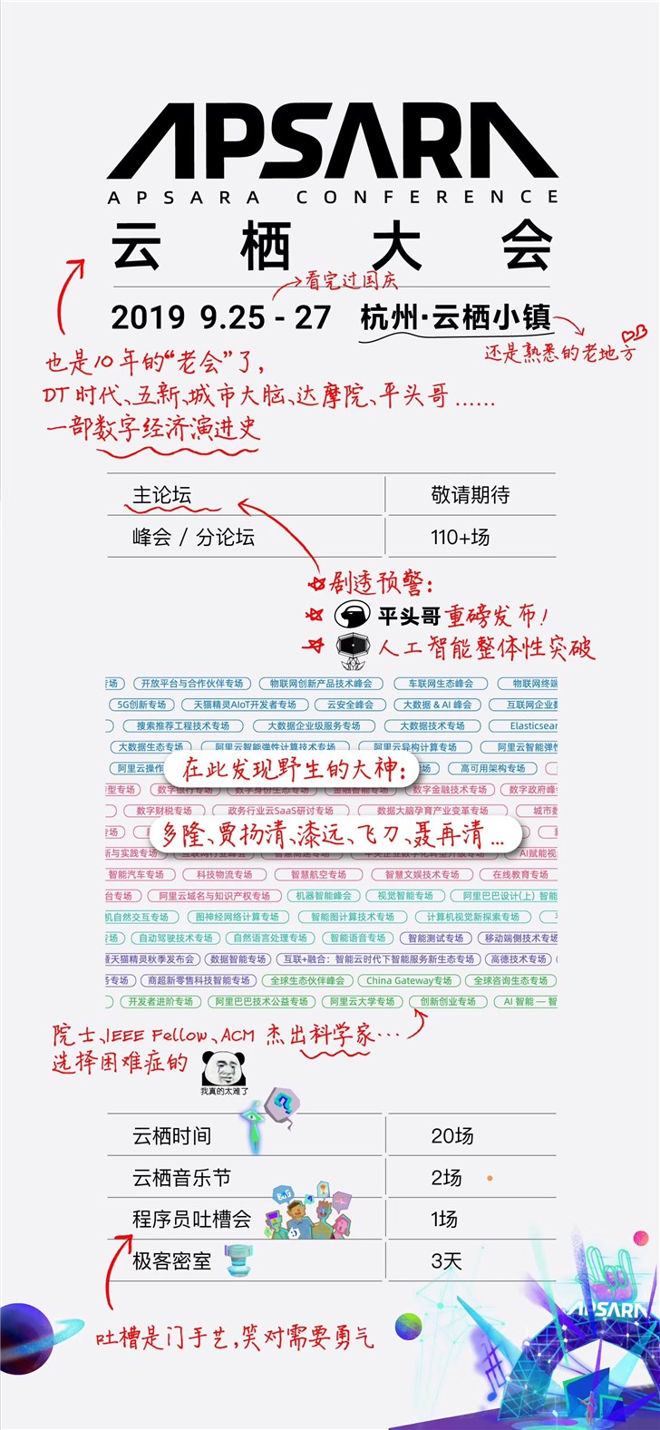 阿里巴巴公布云栖大会看点指南：音乐会吐槽会、平头哥新品、众多野生大神……