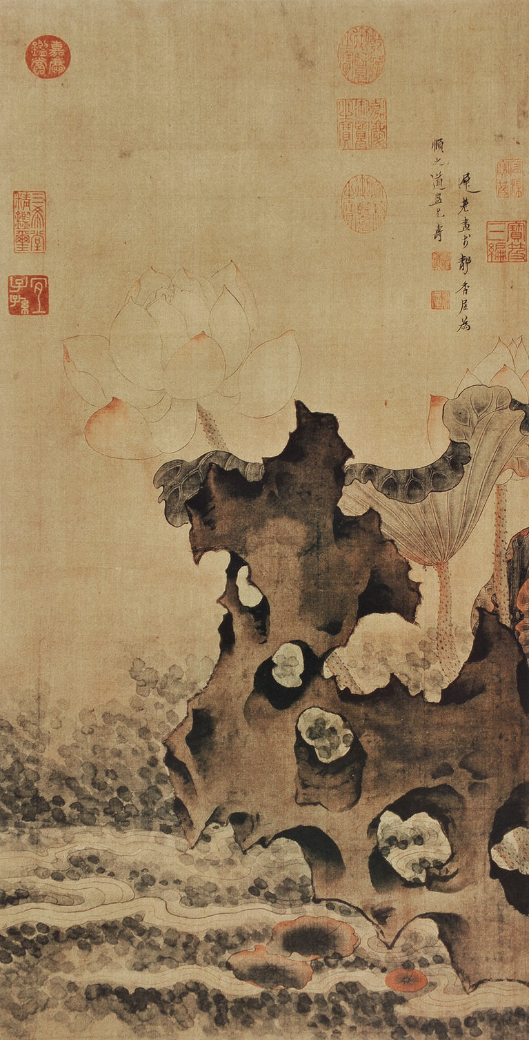 明 陈洪绶 荷花图 39cm×75.8cm 约1647 台北“故宫博物院”藏