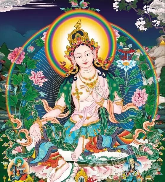 二十一尊度母礼赞-绿度母、唐卡、佛像、高清桌面