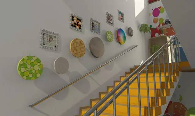 幼儿园走廊与楼梯环创手工布置
