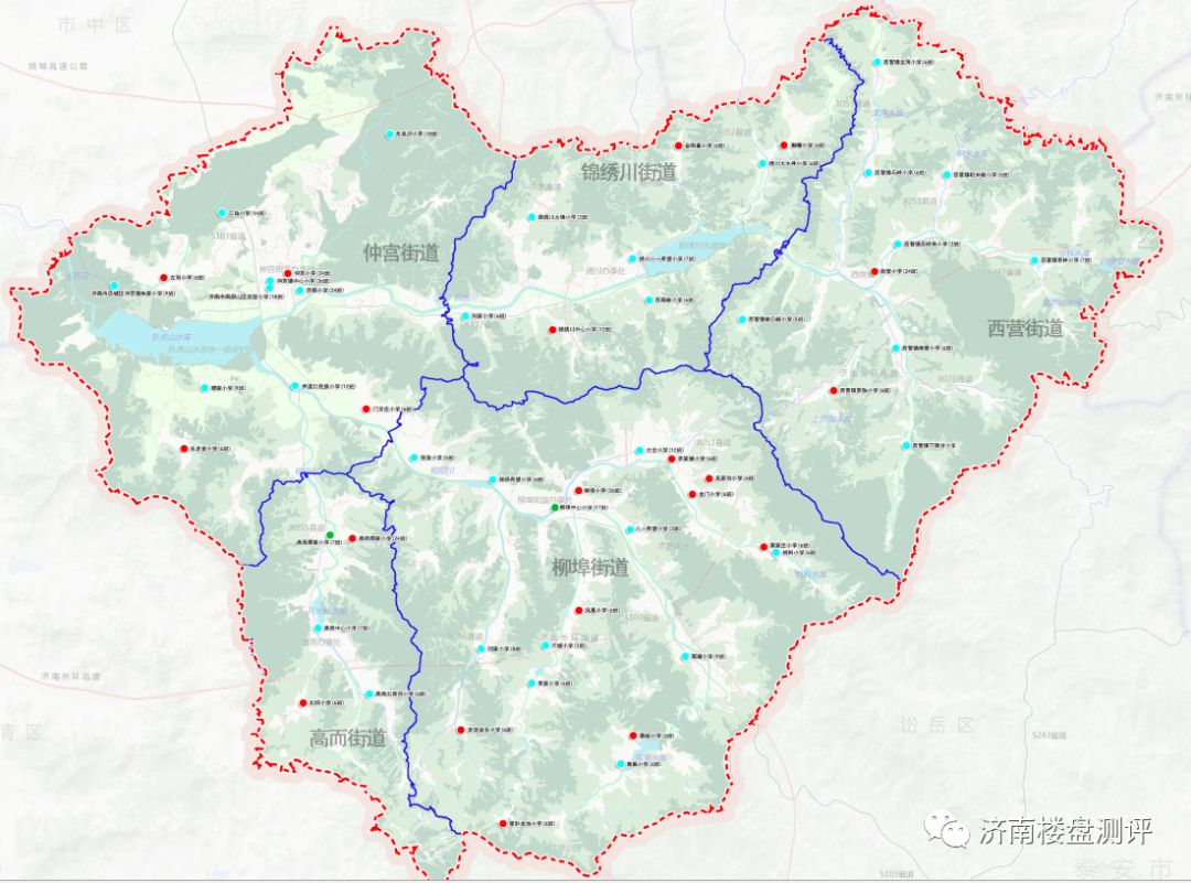 南部山区中学及其他教育设施布局图