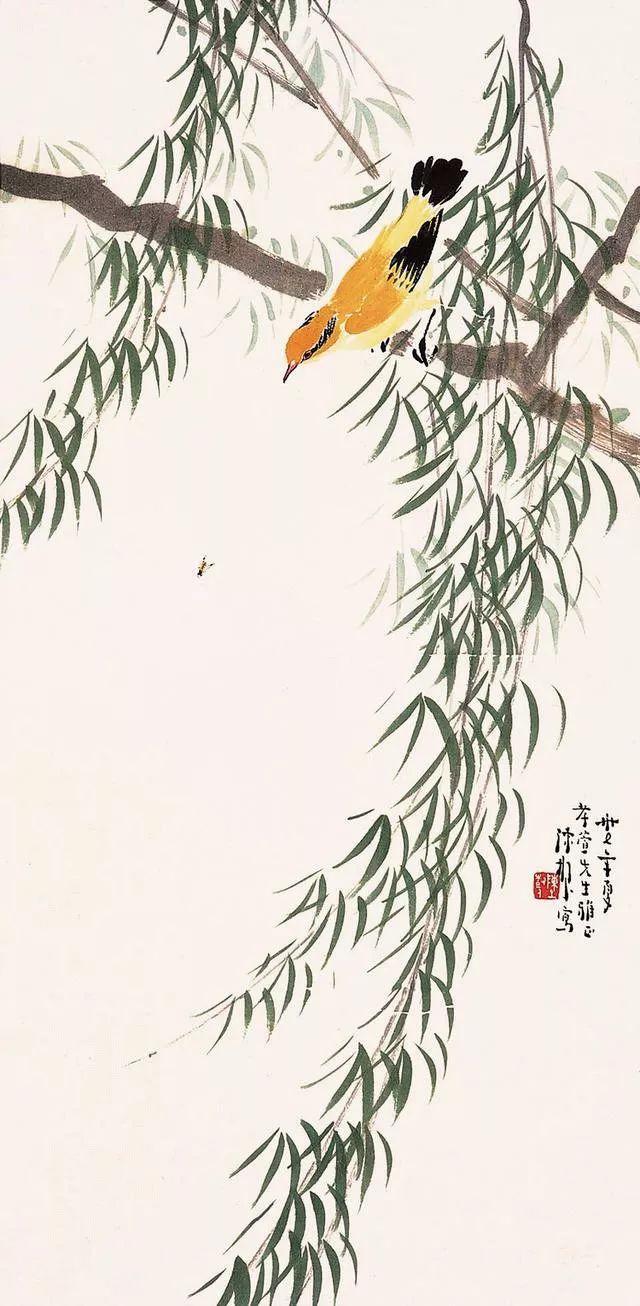 其画风清新恬淡,得居廉真传-岭南画派创始三杰之陈树人