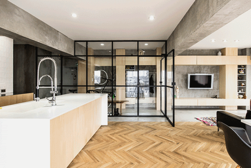 在家安装旋转门!东京72.6㎡完美大采光现代公寓__凤凰