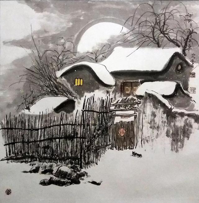 纷纷表示"今天有幸看到如此多中外村落以水墨画的方式栩栩如生地表现